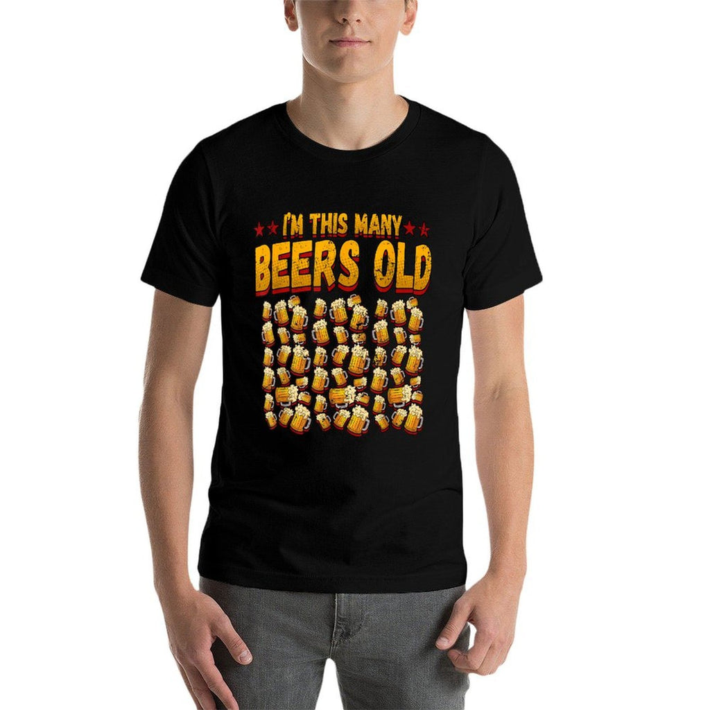Im This Many Beers Old 50th Birthday  Heathered Texture T-Shirt