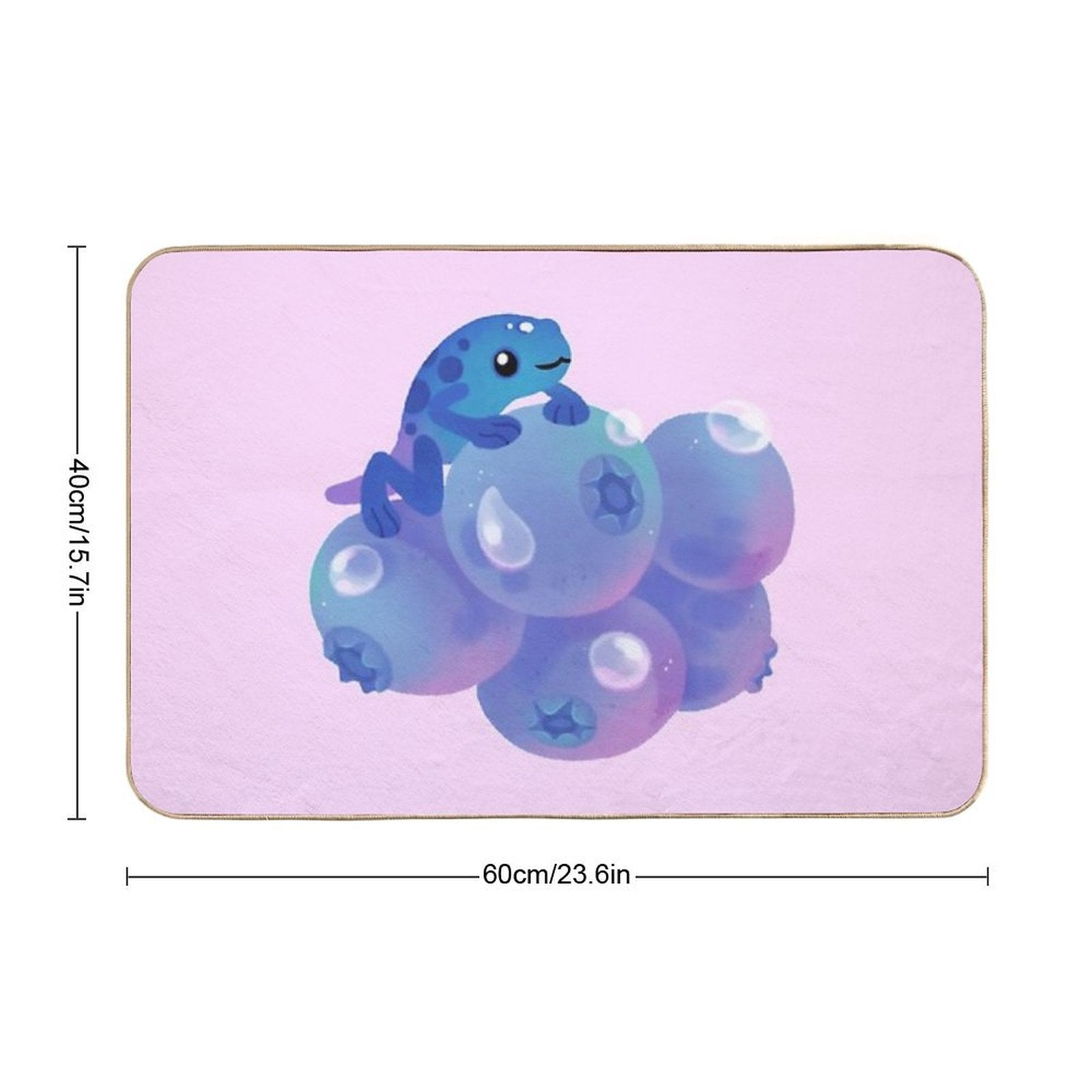 Blueberry Poison Yogurt 1  Fade-Resistant Bath Mat