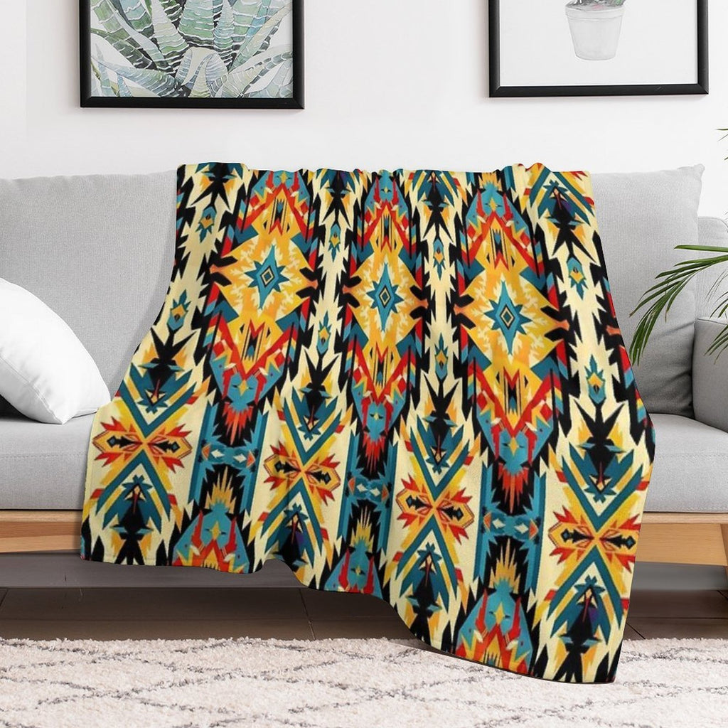 Choctaw Nation Pattern Easy Care Throw Blanket