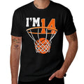 14th Birthday Boys Basketball 14 Year Old Birthday  Tagless Design T-Shirt
