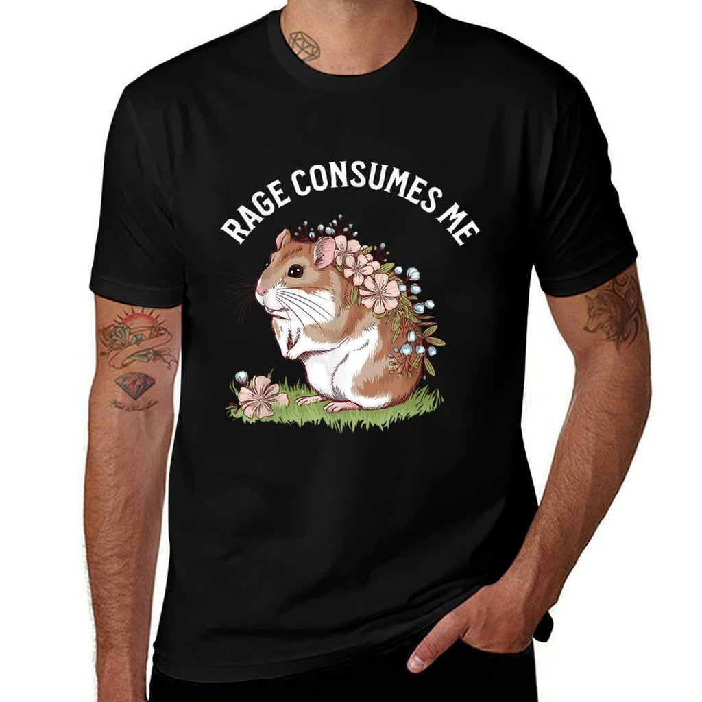 Hamster Rage Consumes Me Colorful Design  Summer-ready Fabric T-Shirt