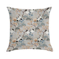 Japanese Garden Gray Soft Short Plush Fabric Throw Pillow