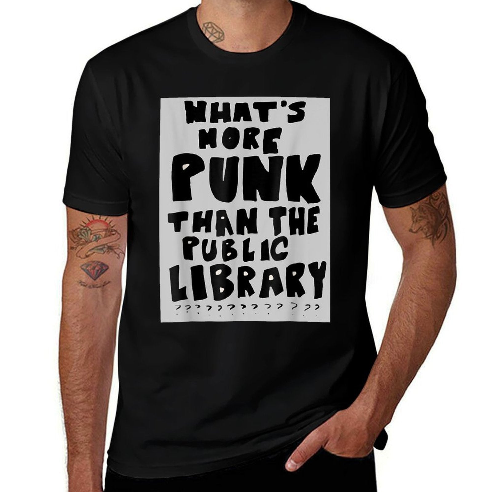 Whats More Punk Than The Public Library Funny Book Lover  Oversized Silhouette T-Shirt