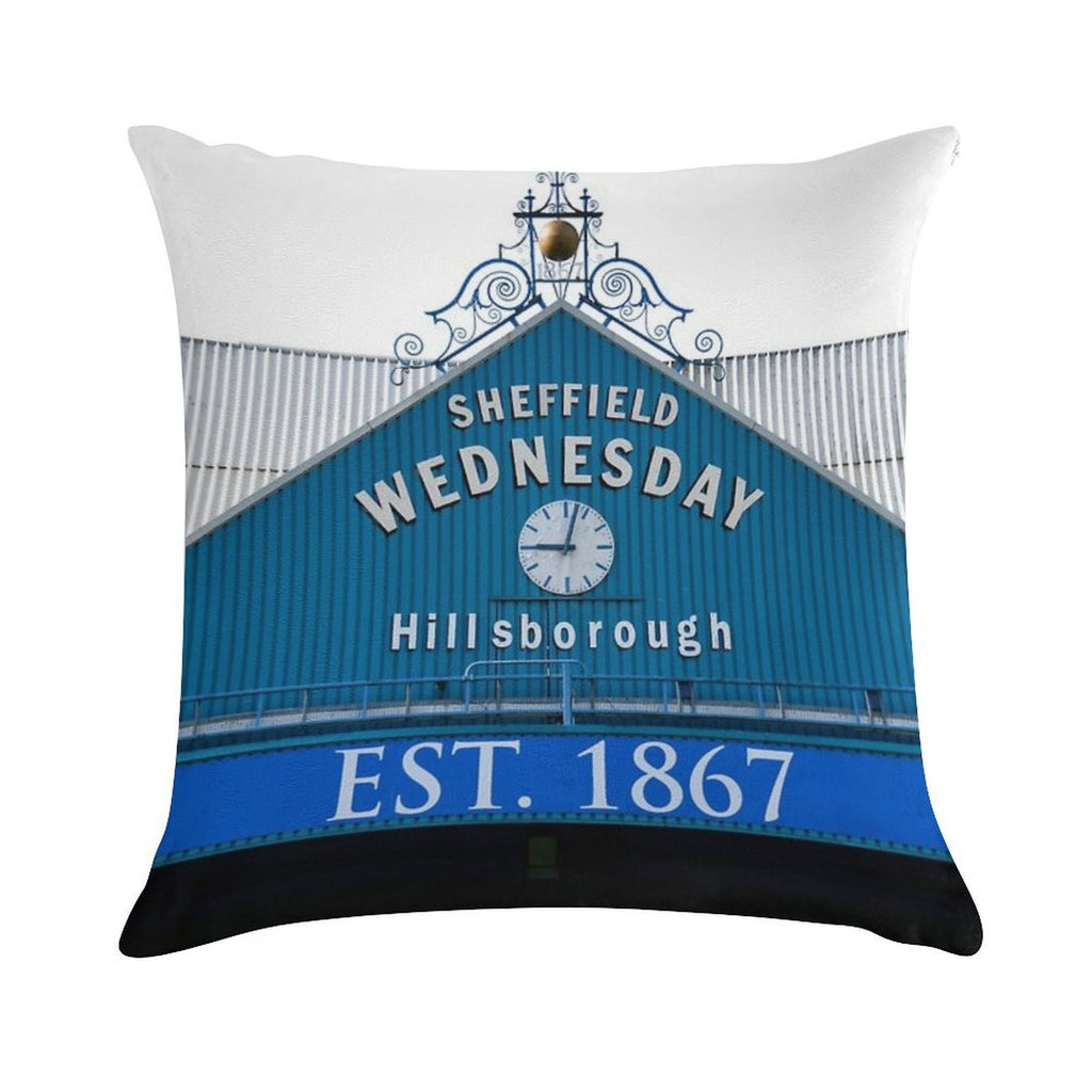 Sheffield Wednesday Famous Clock Soft Washable Throw Pillow