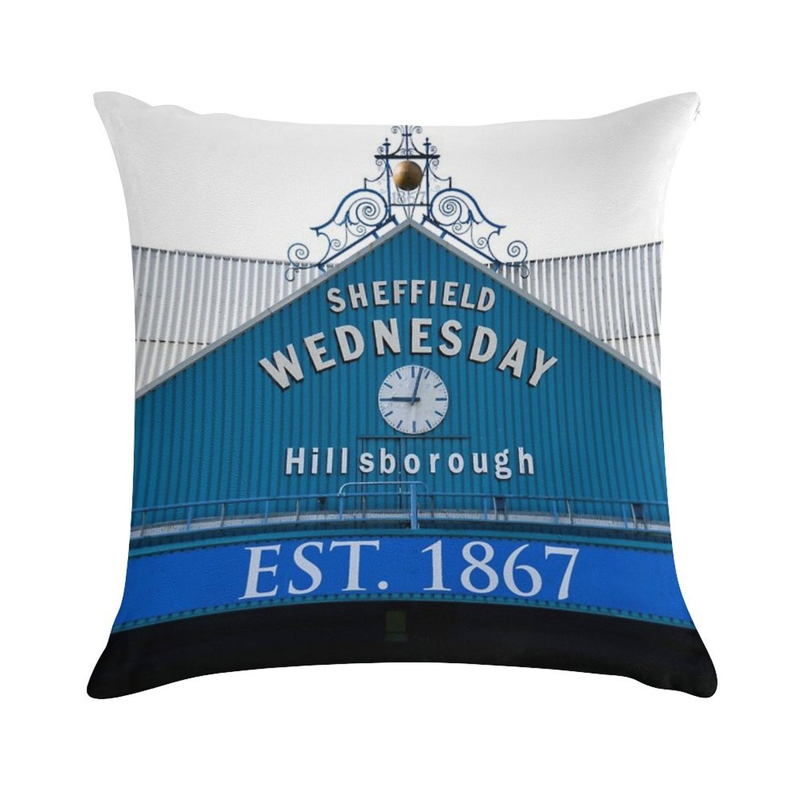 Sheffield Wednesday Famous Clock Soft Washable Throw Pillow