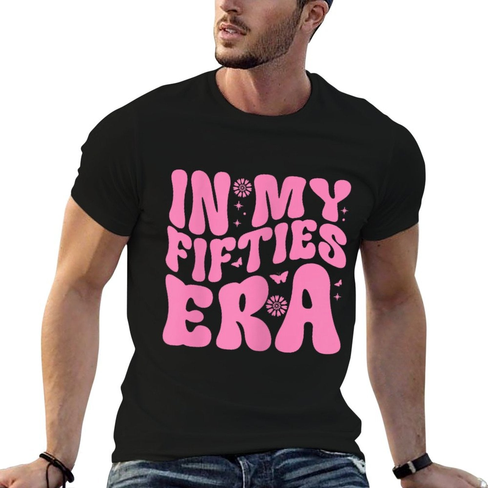 50th Birthday Gifts for Her in My Fifties Era  Fade-proof Color T-Shirt