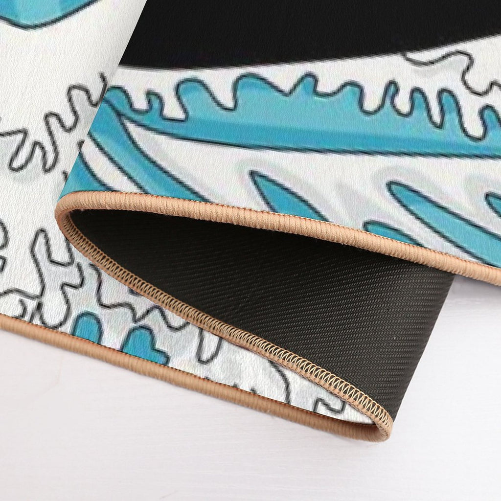 Kanagawa Wave  Repositionable Bath Mat