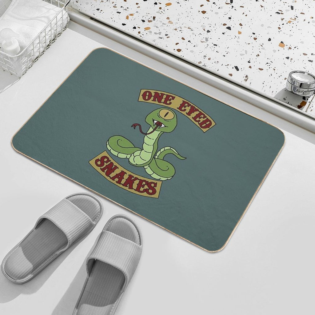 One Eyed Snakes  Easy To Clean Bath Mat