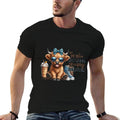 Womens Cute Highland Cow Im Not A Mess Funny Positive Cow  Heathered Texture T-Shirt