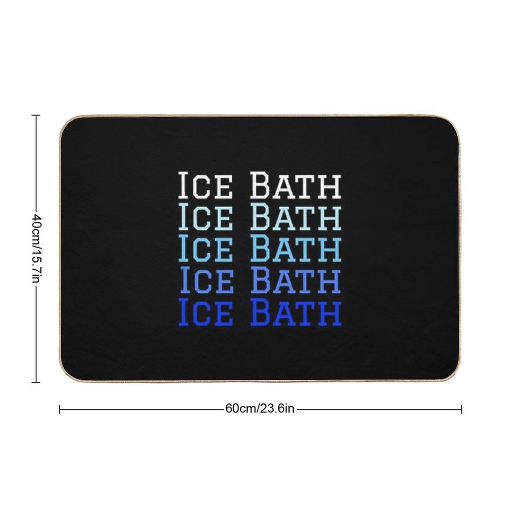 Ice Bath Repeat - Cold Therapy - Wild Swimming Tees Durable Bath Mat