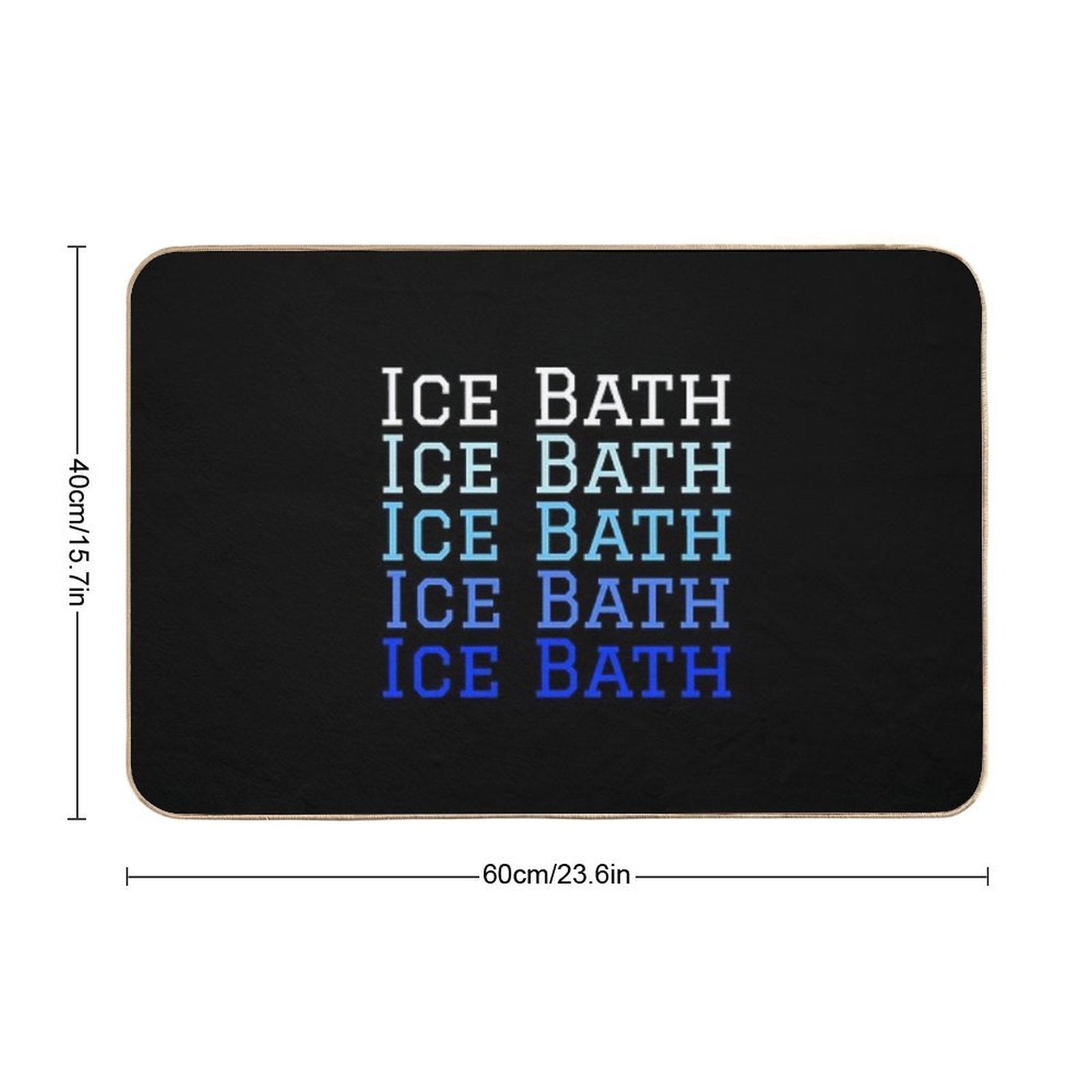 Ice Bath Repeat - Cold Therapy - Wild Swimming Tees Durable Bath Mat