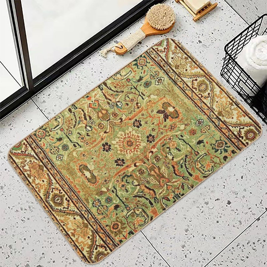 Antique Sultanabad Persian Rug Print  Long-Lasting Bath Mat