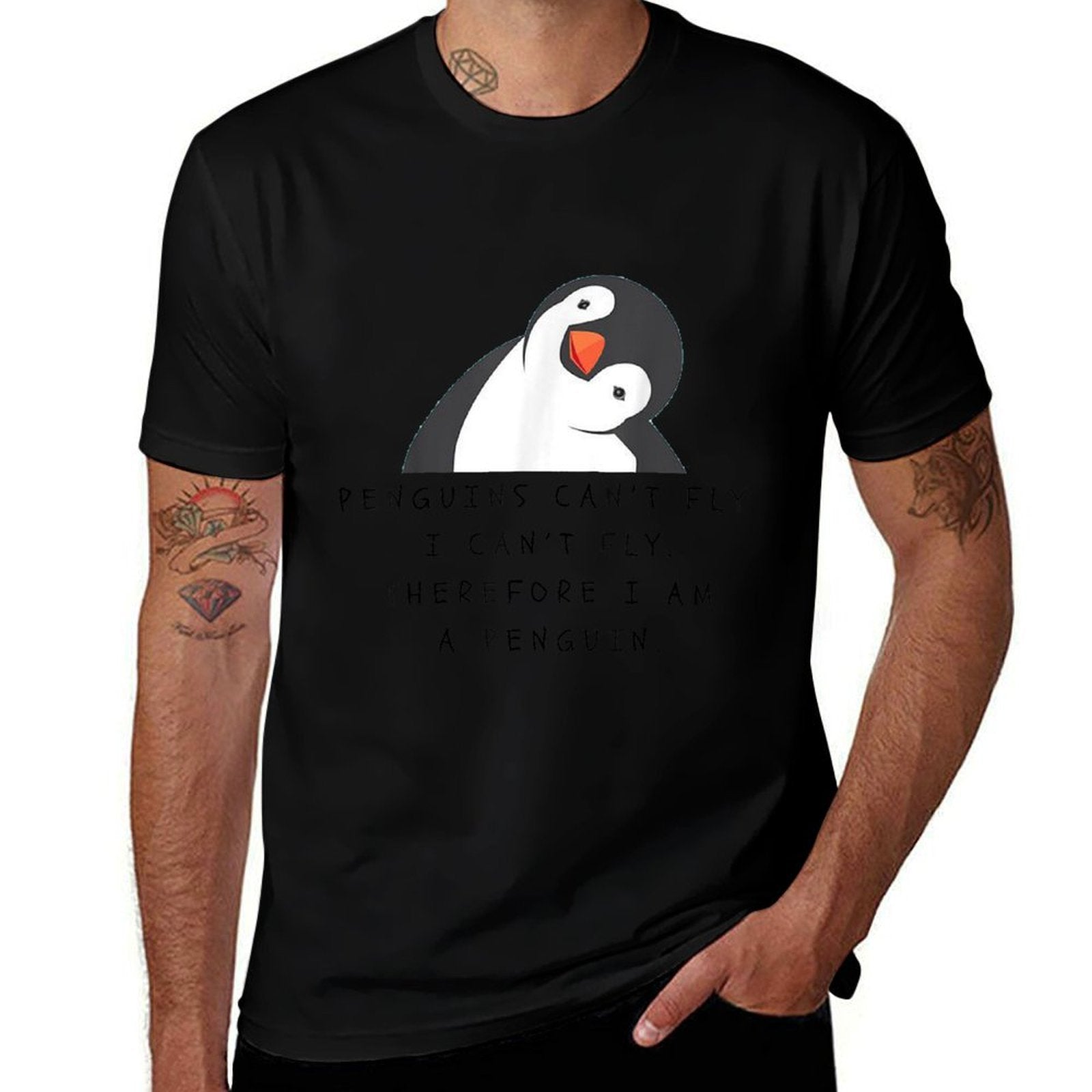 Funny Penguins T-shirt Woman Man Children Gift  Moisture-wicking T-Shirt