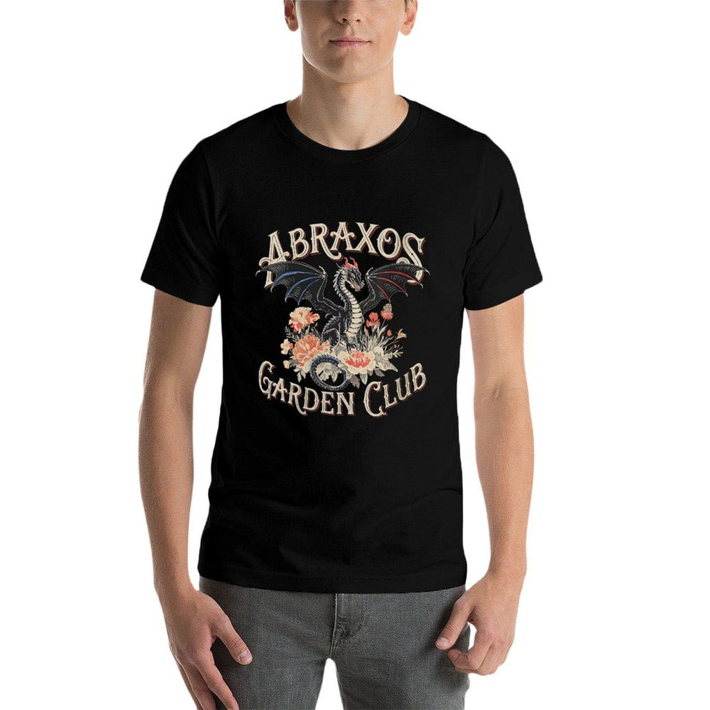 Womens Abraxos Garden Club Dragon Vintage Fantasy Floral Design  Moisture-wicking T-Shirt