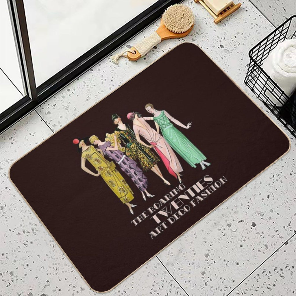 The Roaring 20s Art Deco Fashion  Anti-Trip Bath Mat