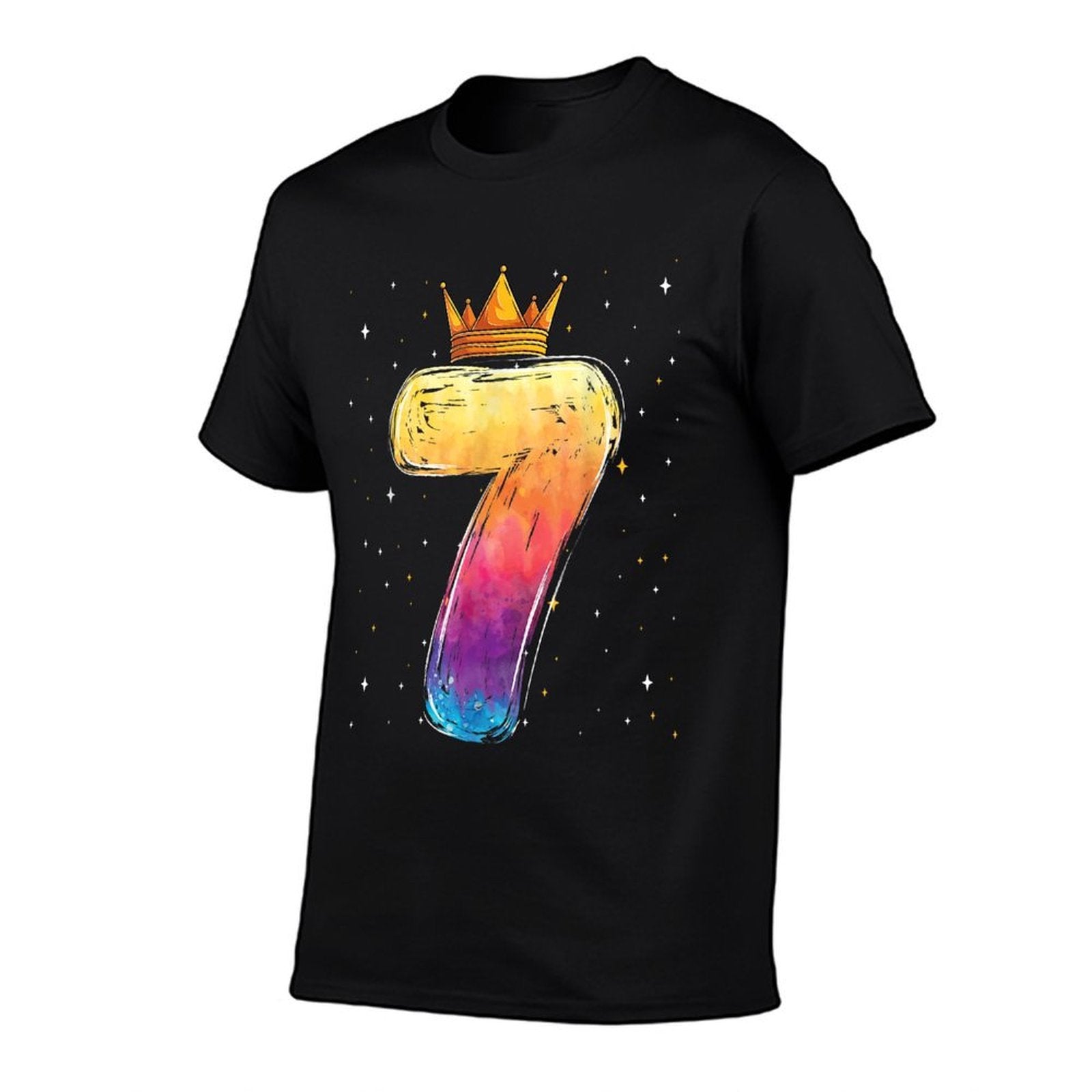Colortful Tie Dye 7 Year Old Girls Princess 7th Birthday  Quick-drying T-Shirt