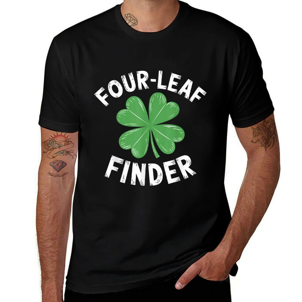 St. Patricks Day Four-Leaf Clover Finder  Easy-care T-Shirt