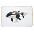 Katina And Taku The Killer Whales Drawing  Toxin-Free Bath Mat