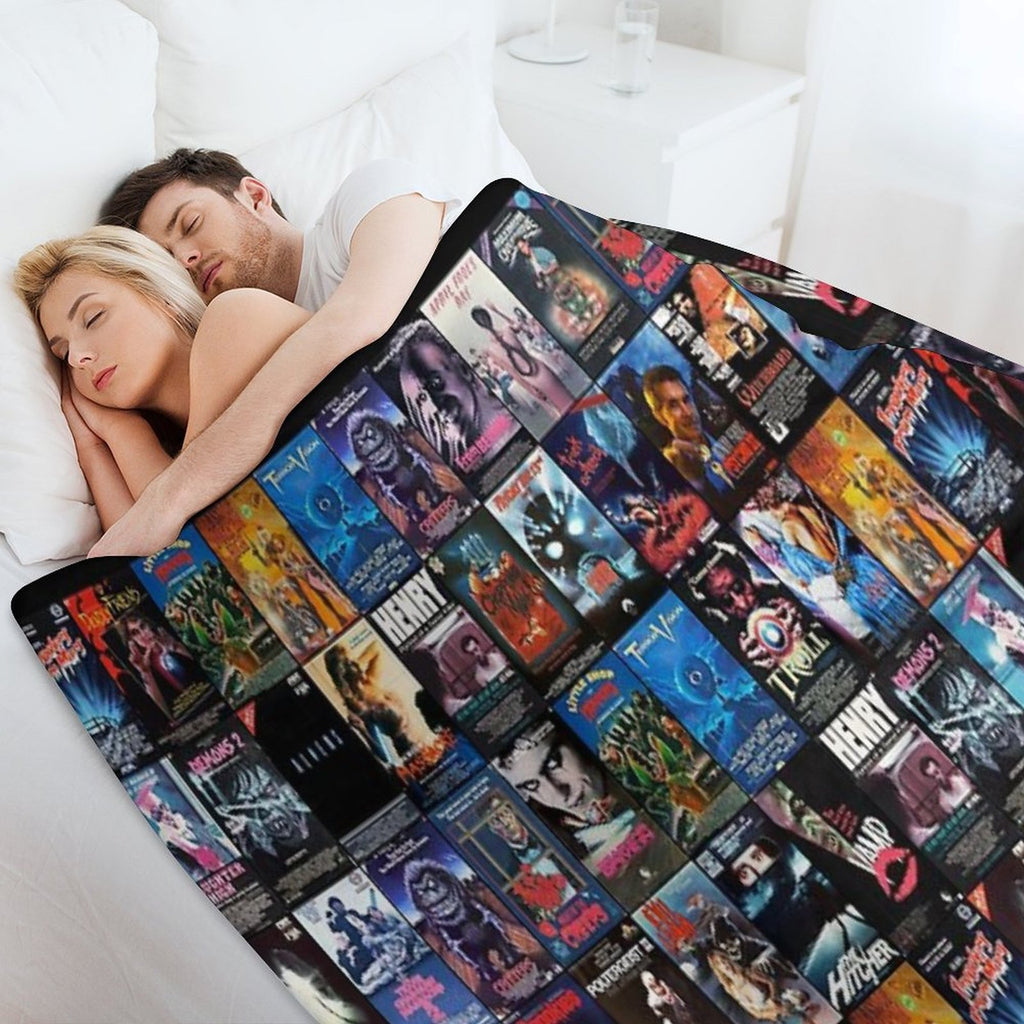 RETRO HORROR VHS ARTWORK - 1986 All-season Throw Blanket