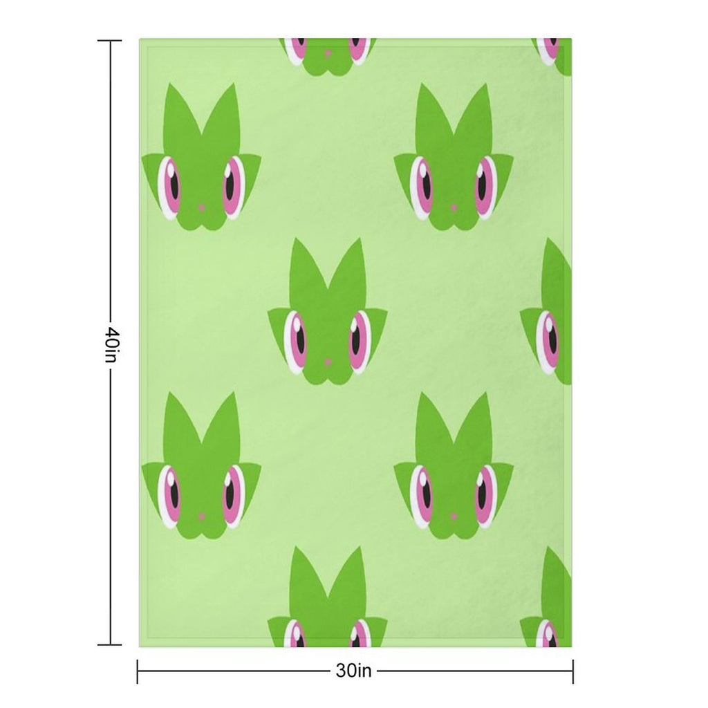 Minimalist Sprigatito Velvety-soft Throw Blanket