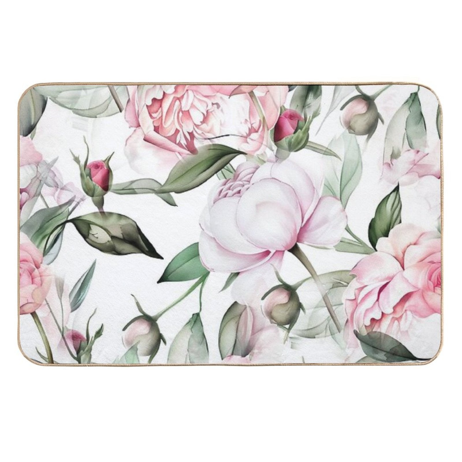 Roses Flowers Nature #pattern #nature  Easy Maintenance Bath Mat