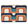 Mid-Century Modern Meets 1970s Orange & Blue  Anti-Trip Bath Mat
