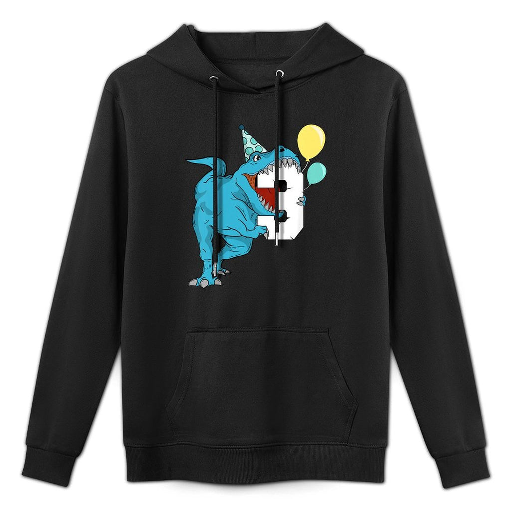 Kids Dinosaur 3rd Birthday Boy T-Rex 3 Three Year Old Layering Staple Hoodie