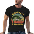 O'Fishally 12 Years Old Fishing Birthday Theme Party 12th  Oversized Silhouette T-Shirt