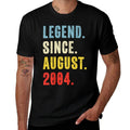 21 Year Old Legend Since August 2004 Retro 21st Birthday  Graphic-printed T-Shirt