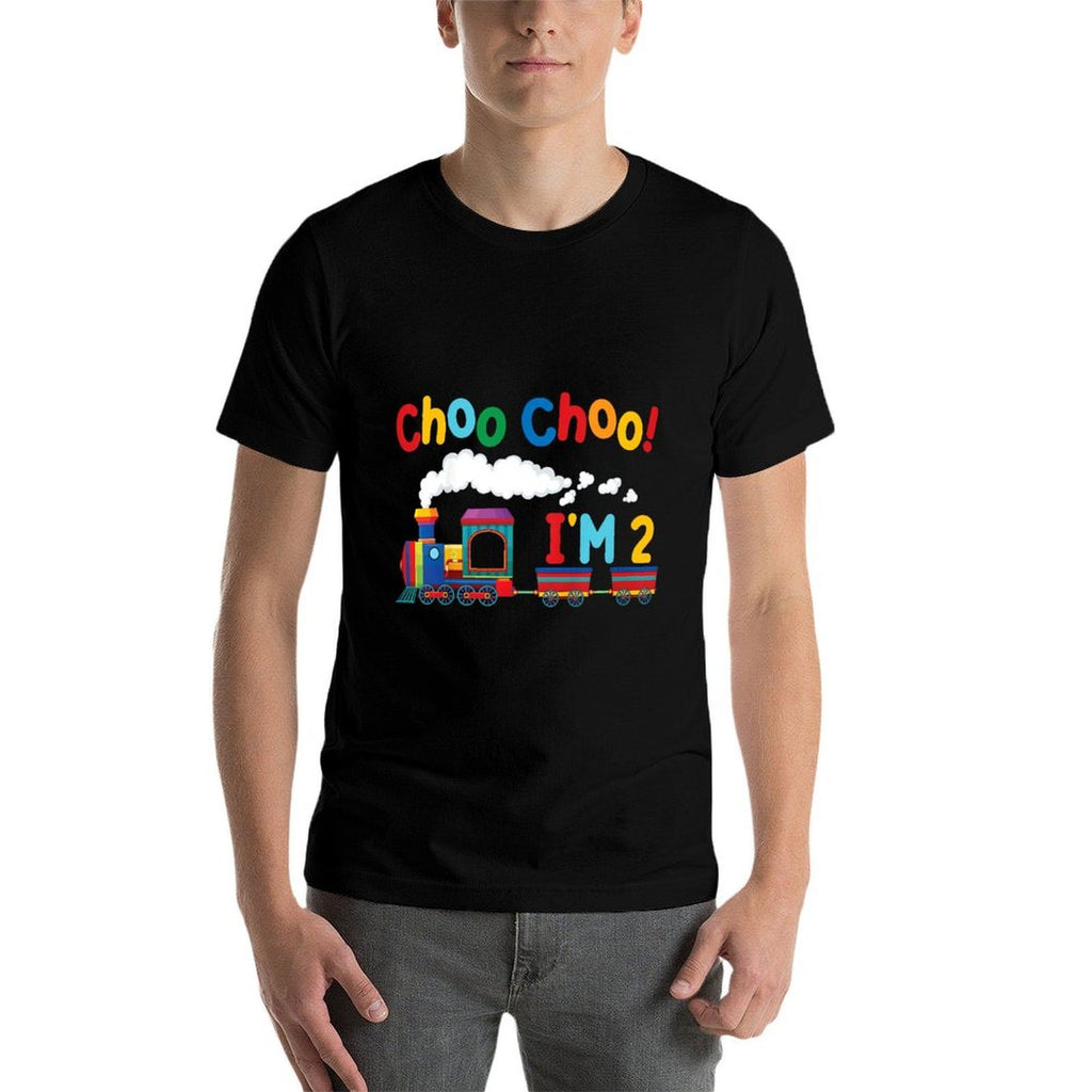 Choo Choo I'm 2 Year Old Locomotive Train Boys 2nd Birthday  Odor-resistant T-Shirt