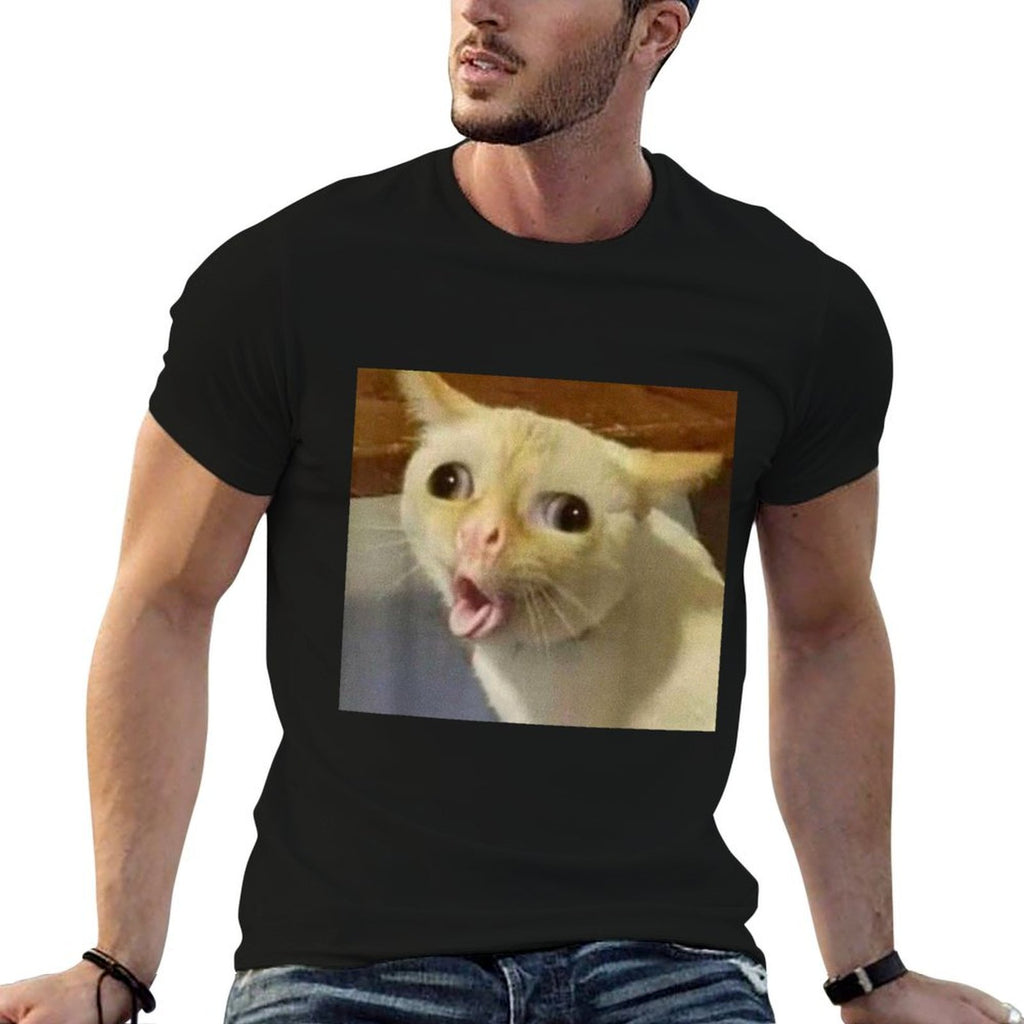 Cat Gagging Meme Funny Kitty Coughing Cat Top Iconic Meme  Versatile T-Shirt