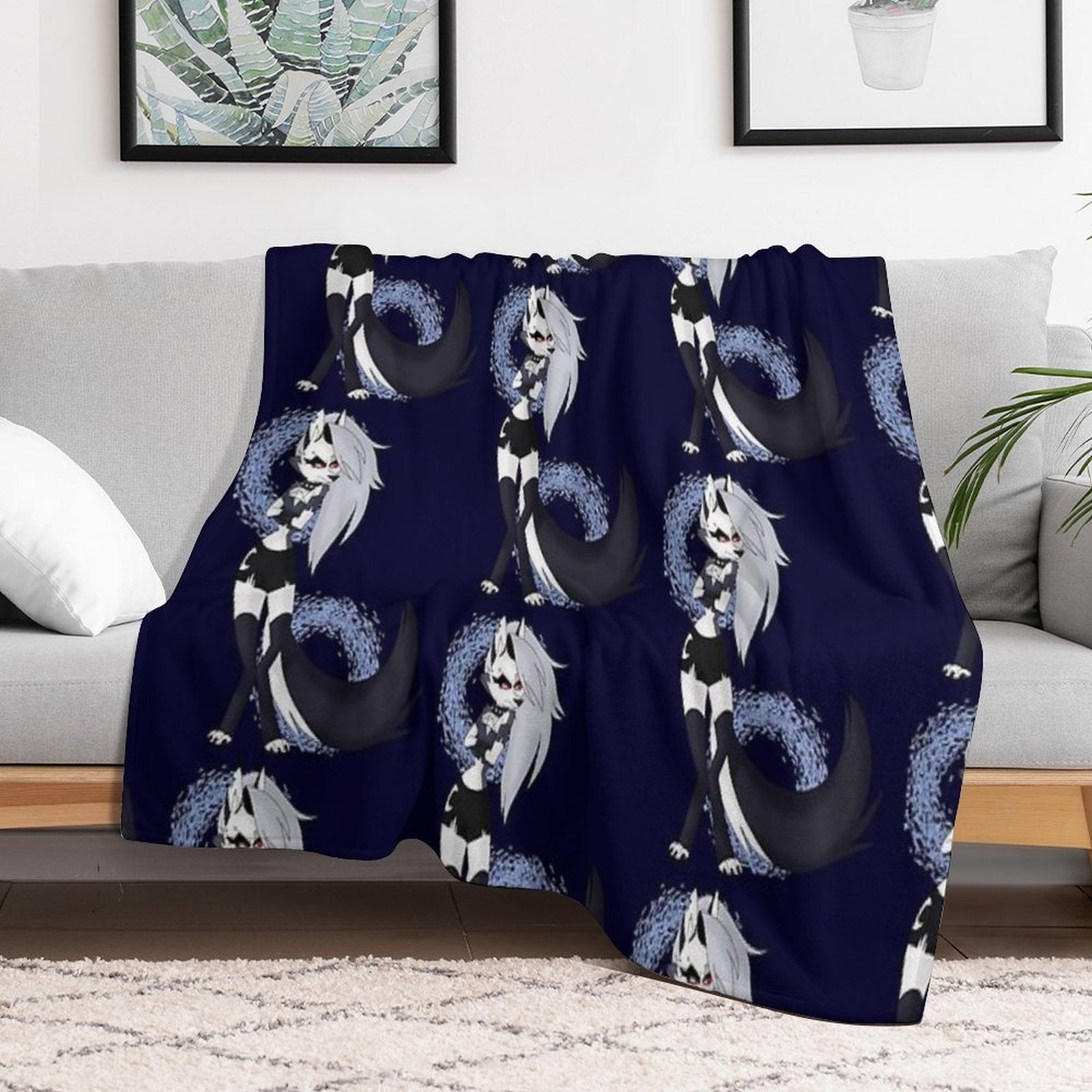 Loona from Helluva Boss Shrink-resistant Throw Blanket