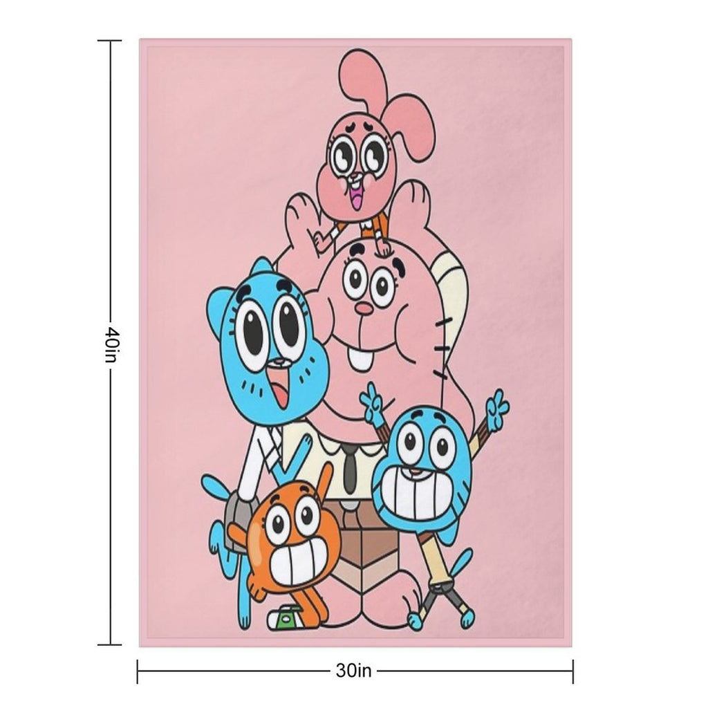 The Amazing World of Gumball Sustainable Throw Blanket