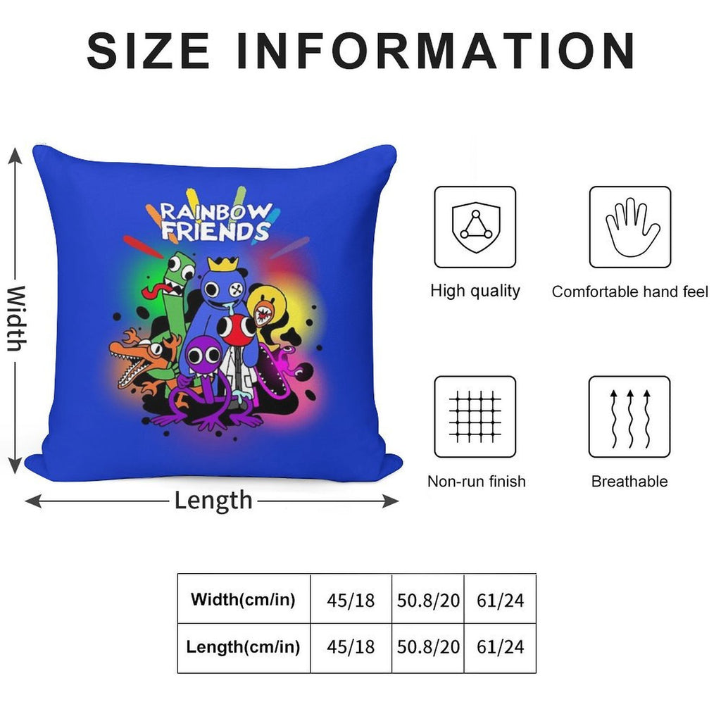 Rainbow Friends Hug It Out Colors Soft Bedroom Essential Throw Pillow
