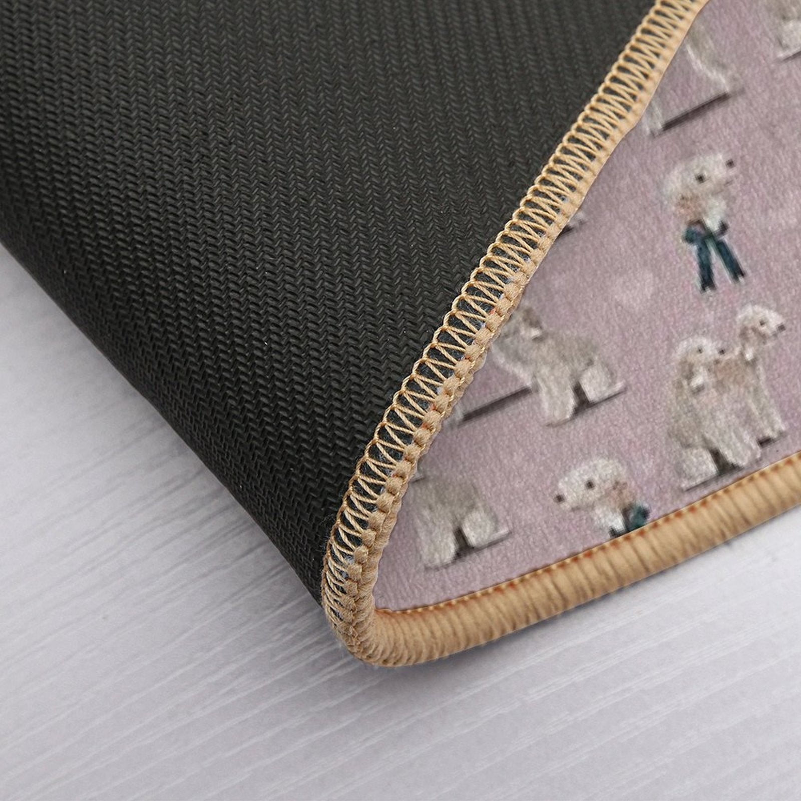 The Bedlington Terrier Dog  Non-Slip Bath Mat