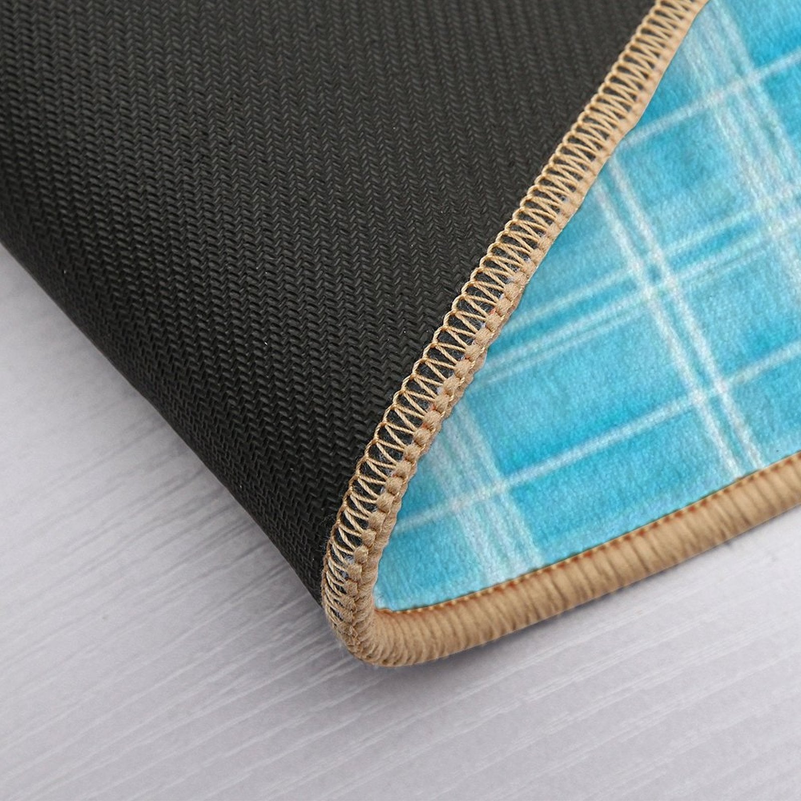 Tartan Ice Blue  Dirt-Trapping Bath Mat