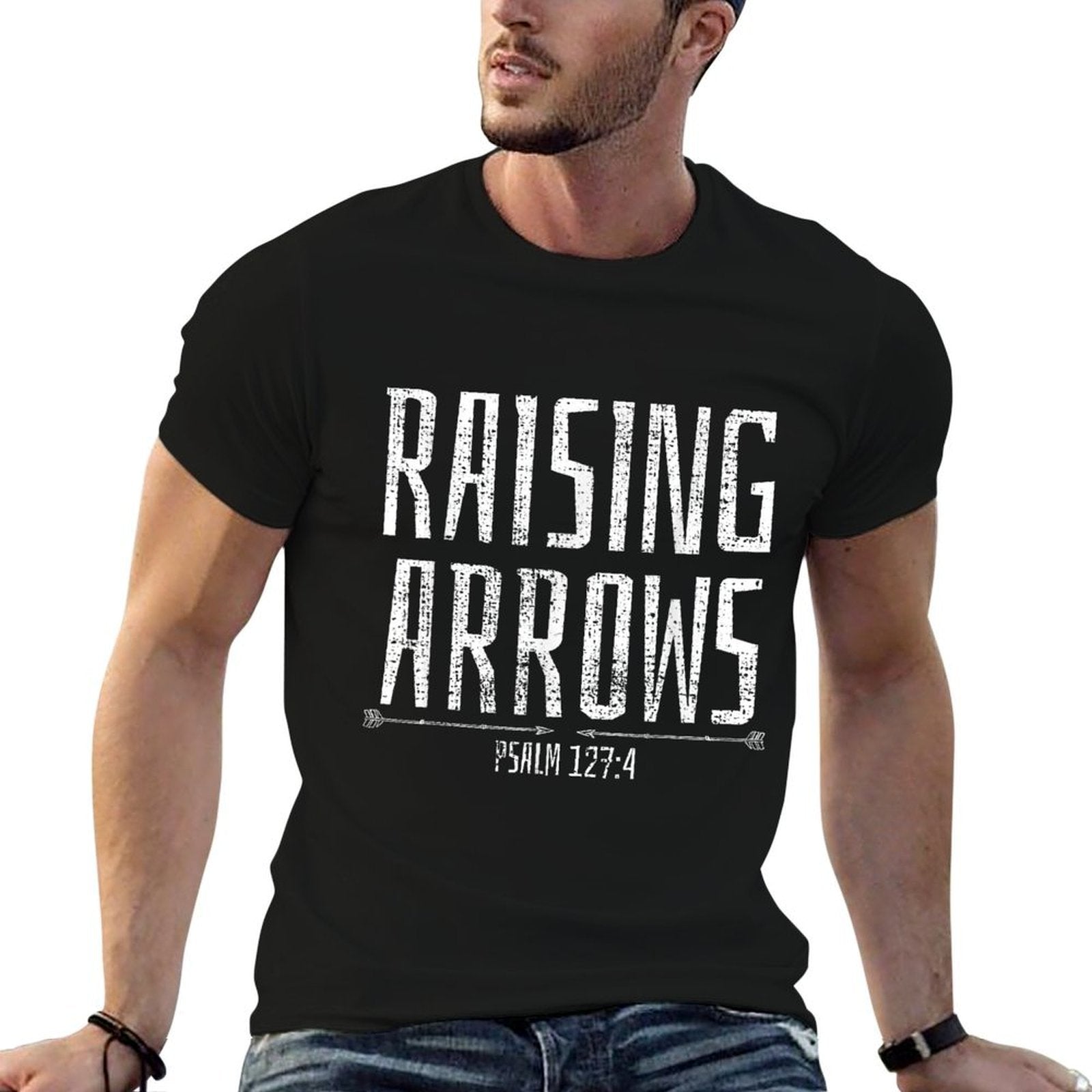 Christian Raising Arrows Bible Quotes Vintage  Tagless Design T-Shirt