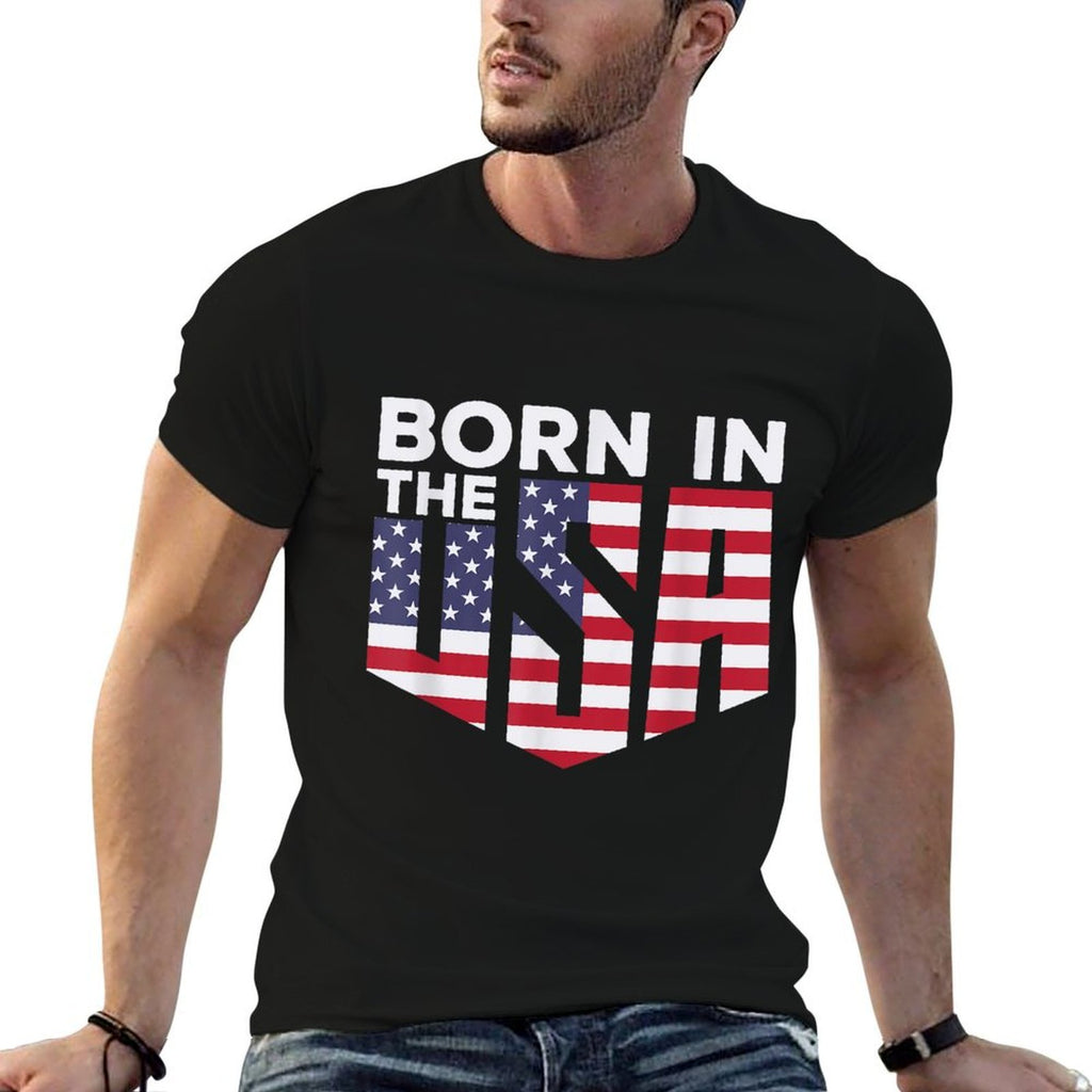 Born in The USA  Rolled Sleeves T-Shirt