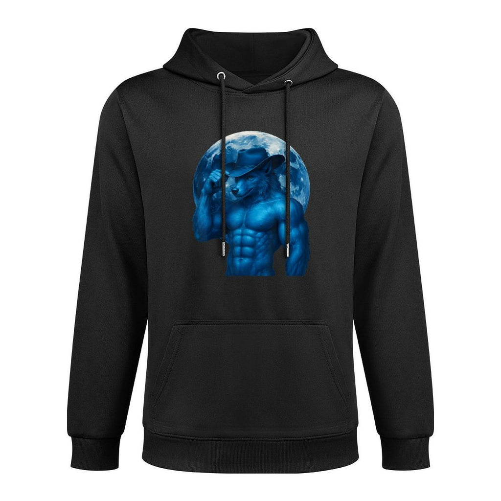 Alpha Wolf Meme Cowboy Werewolf Furry Funny Cringe Weird Layering Staple Hoodie
