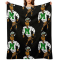 Marshal U. Vintage Retro Mascot Logo Easy Care Throw Blanket