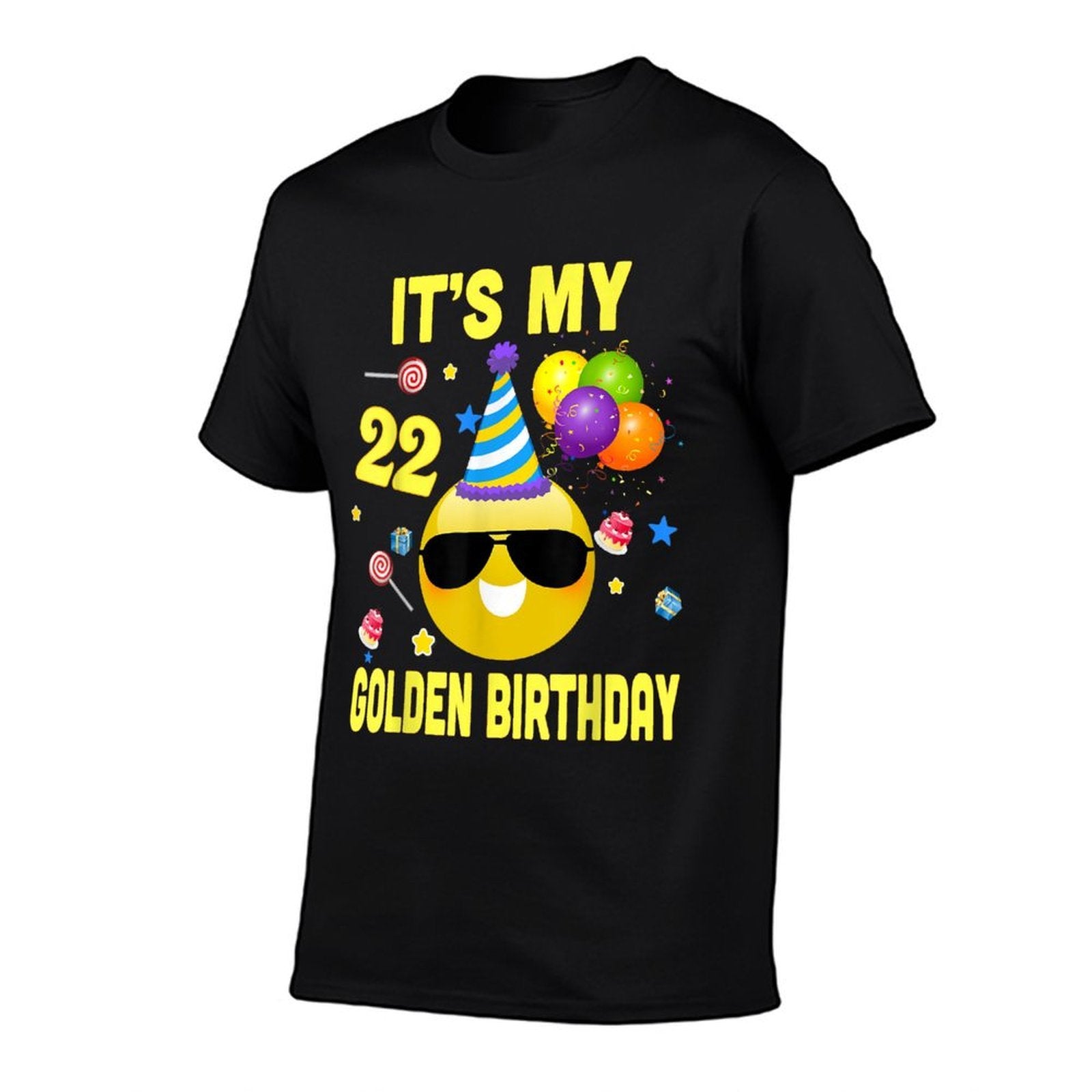 22nd Birthday Gifts It's My Golden Birthday 22 Years Old WY2  Cotton T-Shirt