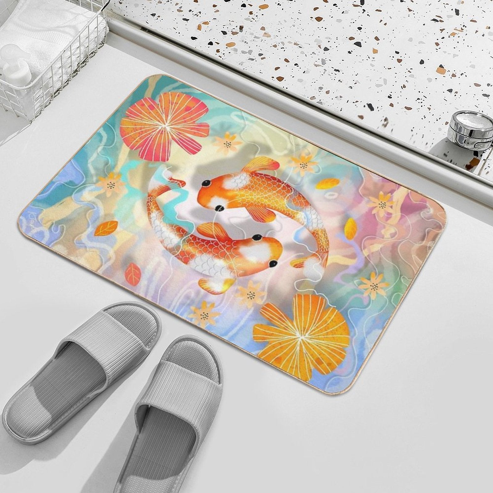 Kaleidoscope Koi  Eco-Friendly Bath Mat