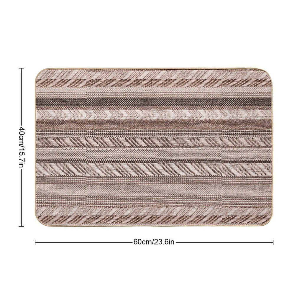 Brassy - Boho Stripe -  Slip-Resistant Bath Mat
