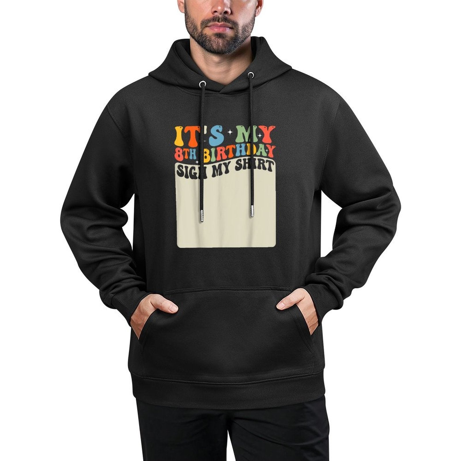 It's My 8th Birthday Sign My Groovy 8 Years Old Party Unisex Design Hoodie