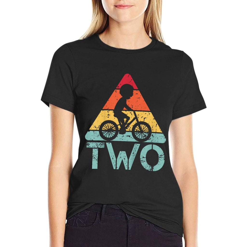 Kids Cyclist Two Birthday Cycling 2nd 2 Year Old Bike Birthday  Lightweight T-Shirt
