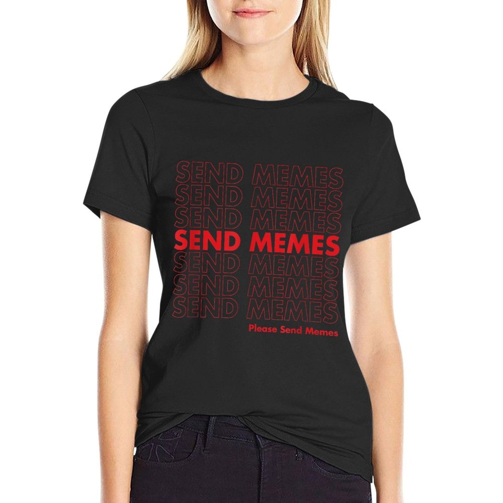 Thank You Send Memes Plastic Bag - Funny Meme  Tagless Design T-Shirt