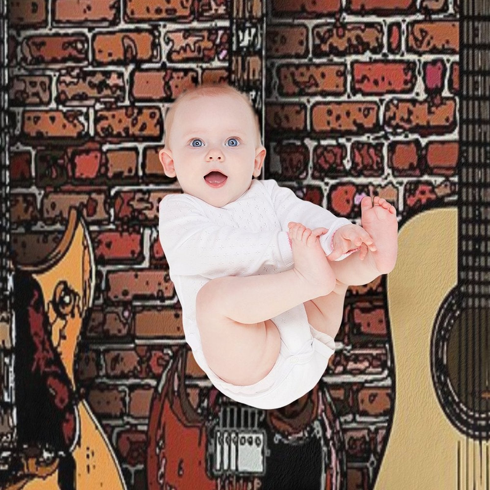 Three Guitars Comfort Throw Blanket