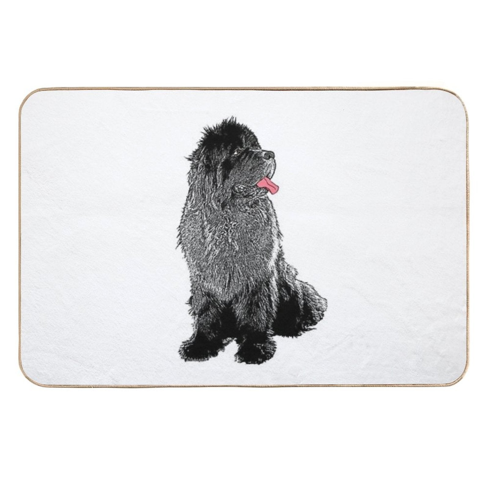 Grunge Newfie  Rapid-Drying Bath Mat