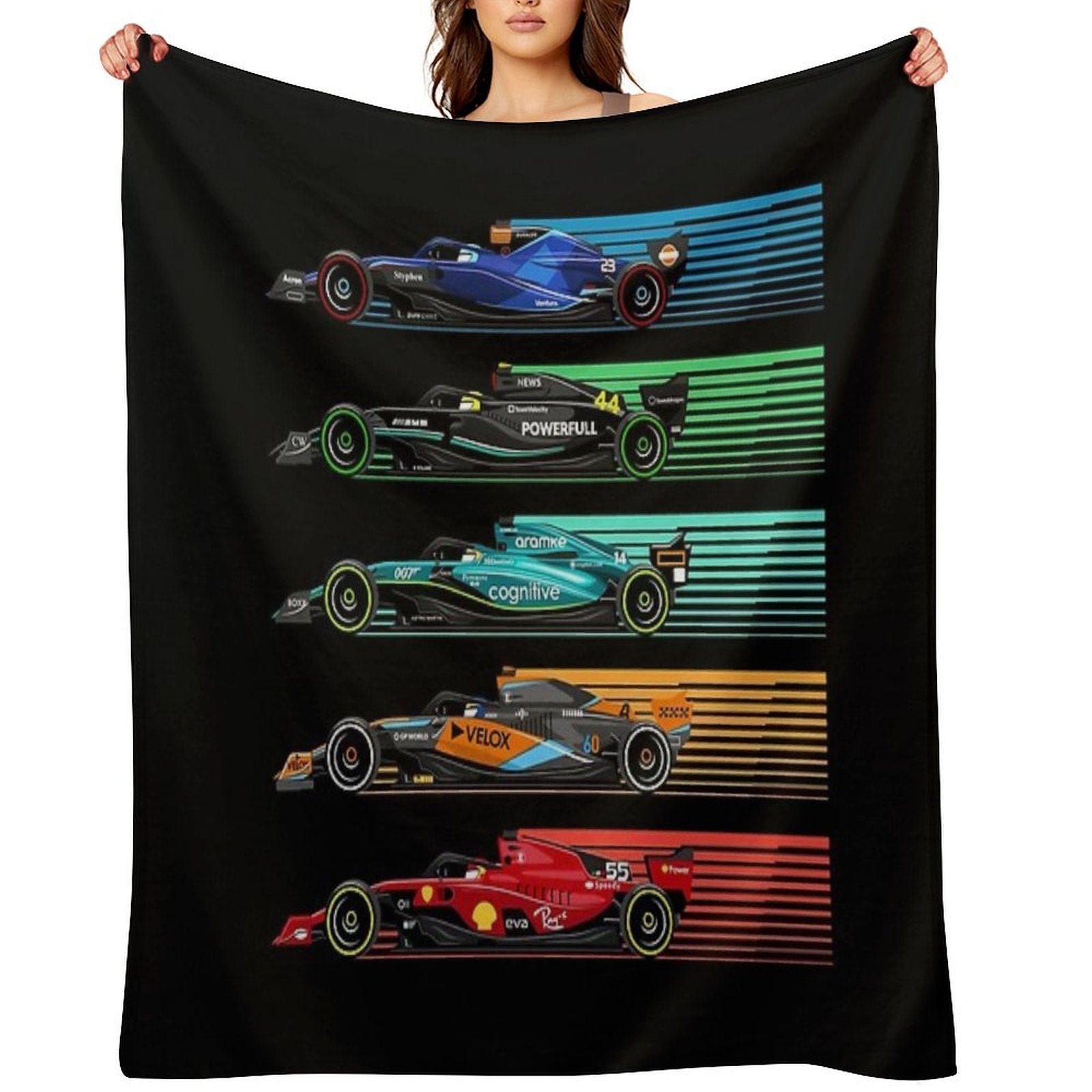 New Formula Racing Cars Wrinkle-free Throw Blanket