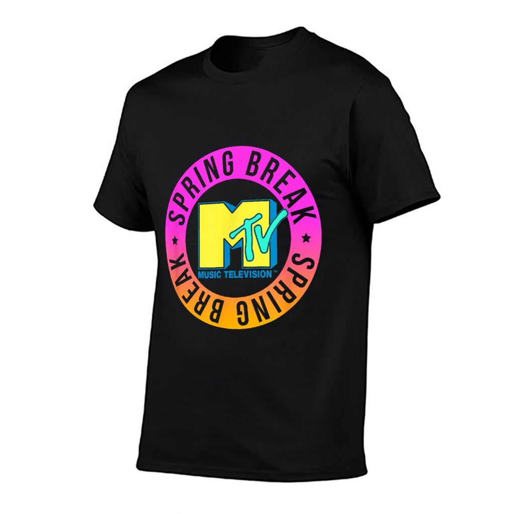 MTV Music Television Spring Break Circle Logo  Summer-ready Fabric T-Shirt